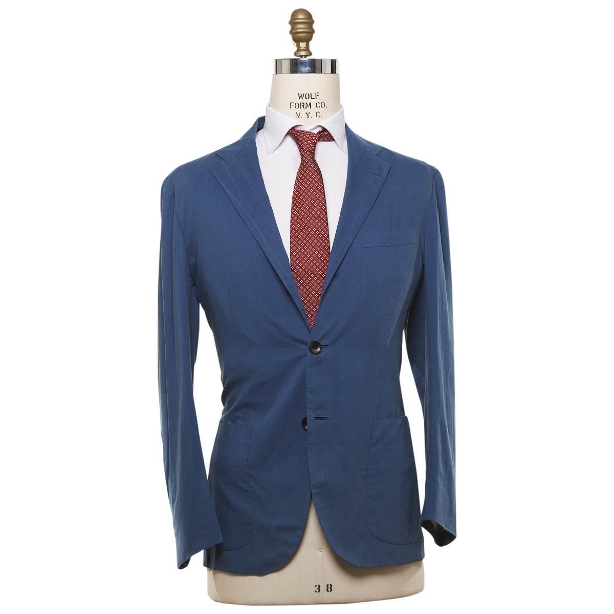 KITON Blue Cotton Blazer
