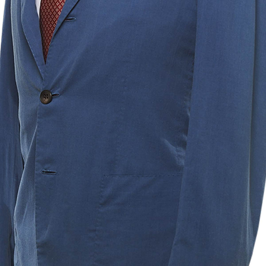 KITON Blue Cotton Blazer