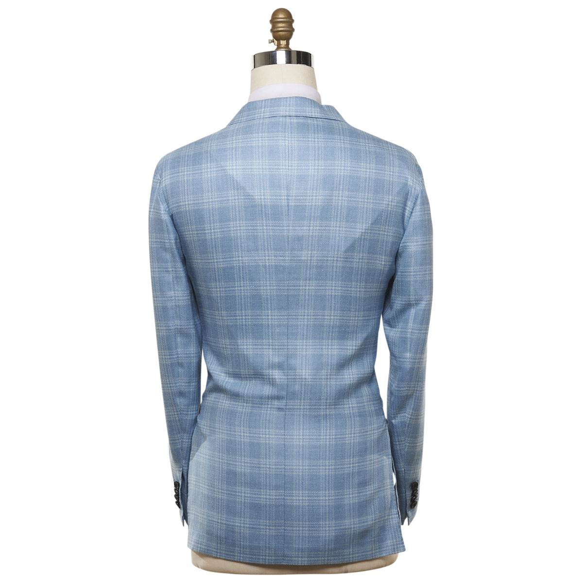 KITON Light Blue Cashmere Virgin Wool Silk Linen Blazer