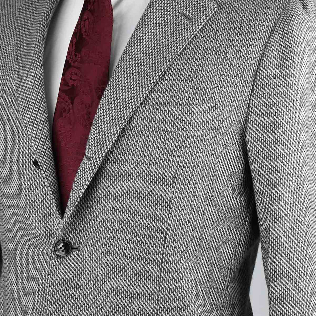 KITON Gray White Cashmere Blazer