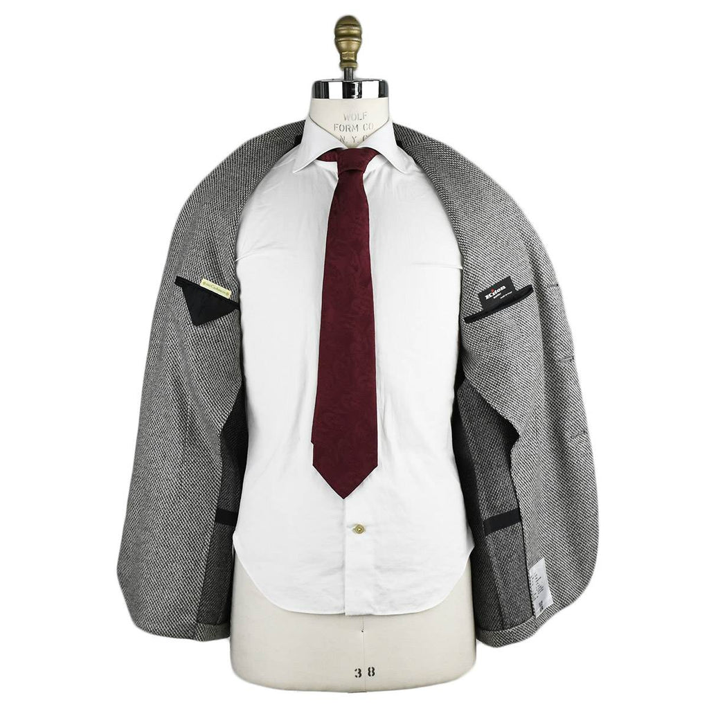 KITON Gray White Cashmere Blazer