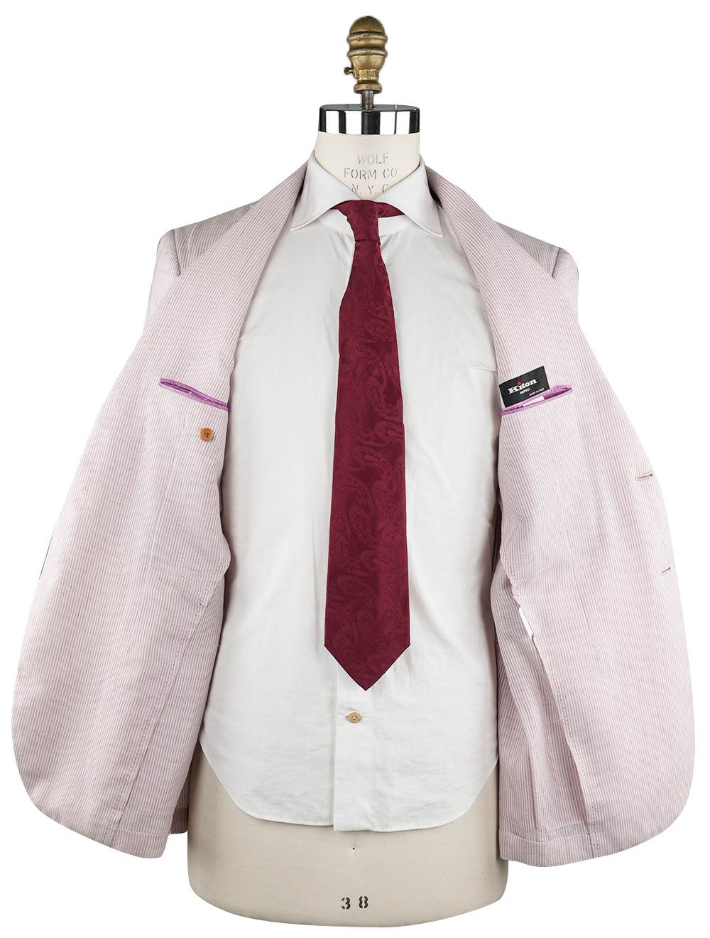 Kiton Violet White Linen Cashmere Silk Blazer