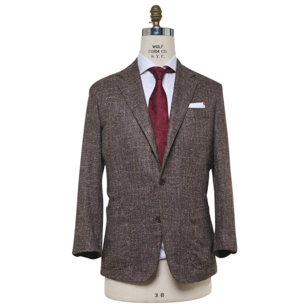 Kiton KITON Brown Silk Cashmere Linen Blazer Brown 000
