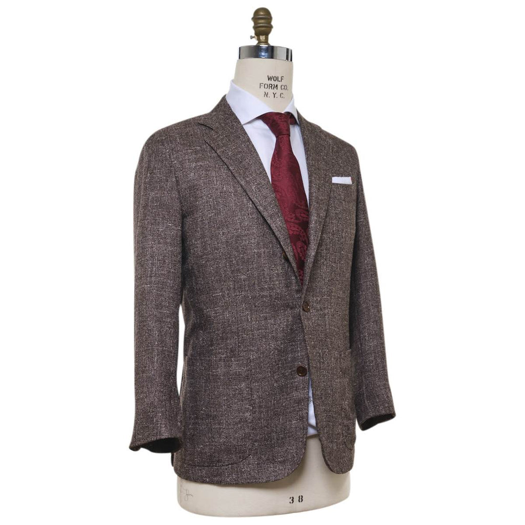 Kiton KITON Brown Silk Cashmere Linen Blazer Brown 001