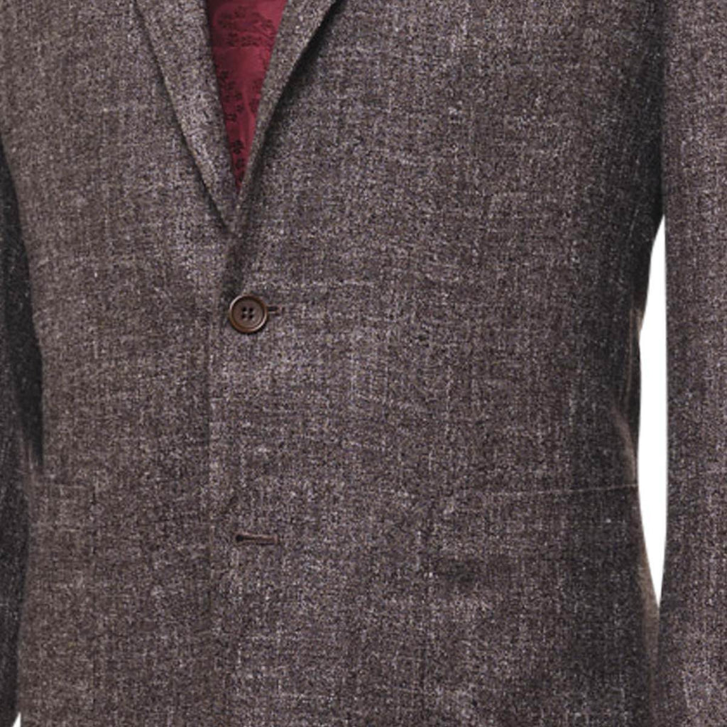 KITON Brown Silk Cashmere Linen Blazer