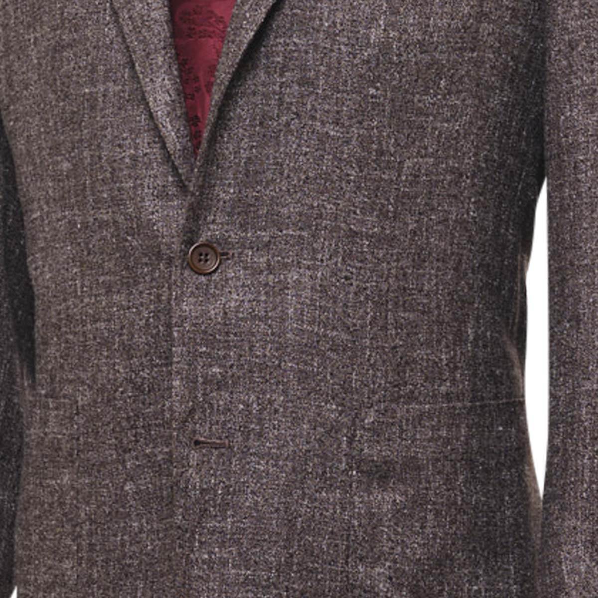 KITON Brown Silk Cashmere Linen Blazer