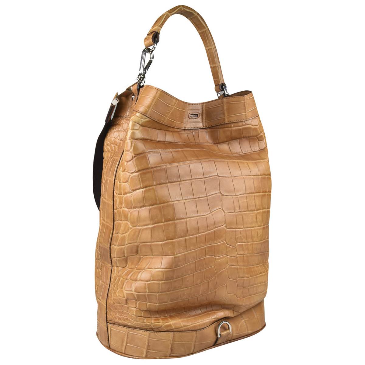Kiton KITON Beige Leather Crocodile Bag Beige 001