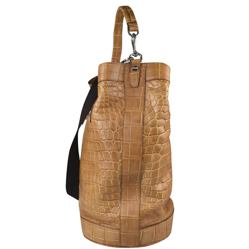 KITON Beige Leather Crocodile Bag