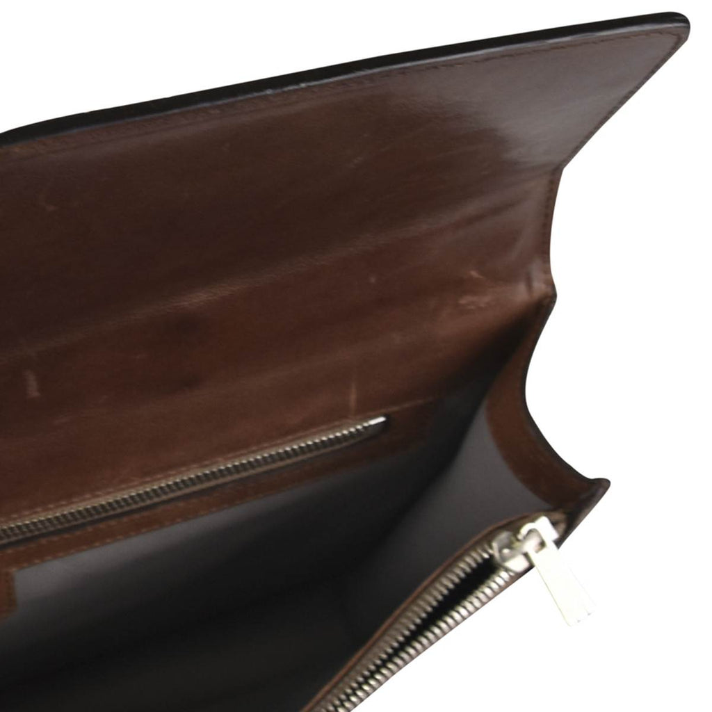 KITON Brown Leather Calfskin Briefcase