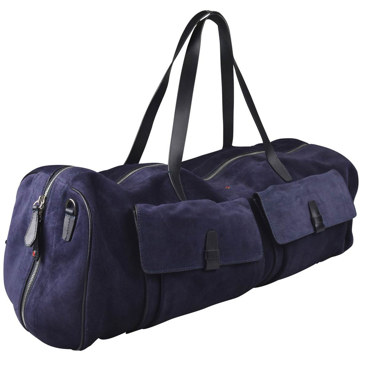 Kiton KITON Blue Leather Calfskin Travelbag Blue 001