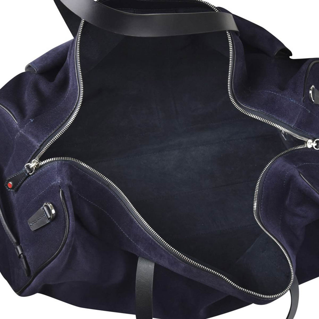 KITON Blue Leather Calfskin Travelbag