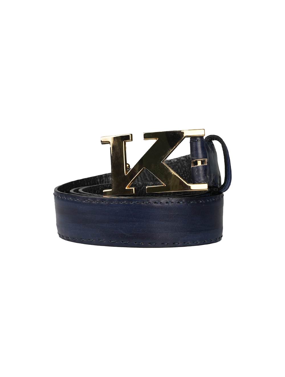 KITON Blue Leather Belt