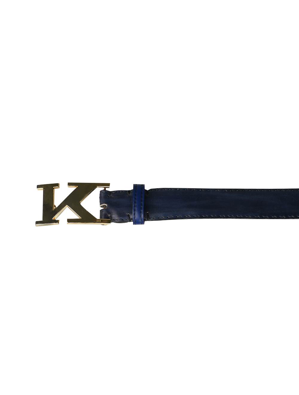 Kiton KITON Blue Leather Belt Blue 001