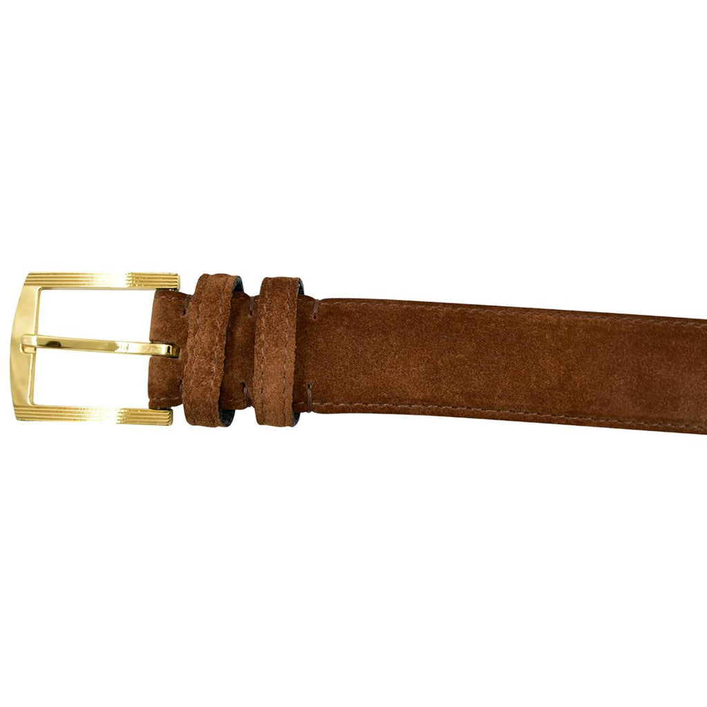 Kiton KITON Brown Leather Suede Belt Brown 001