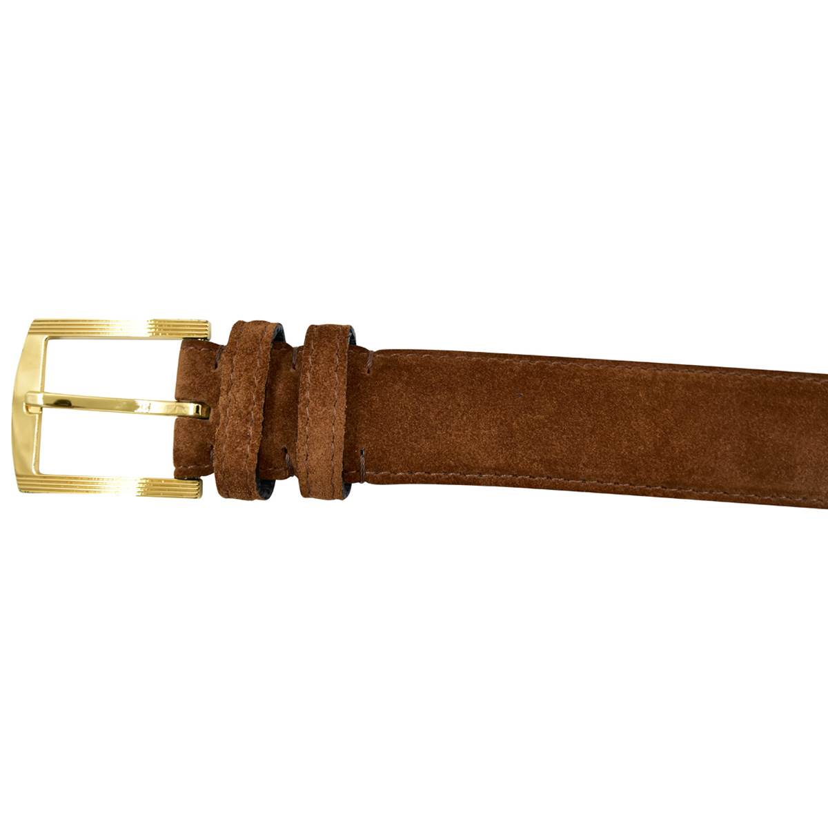Kiton KITON Brown Leather Suede Belt Brown 001