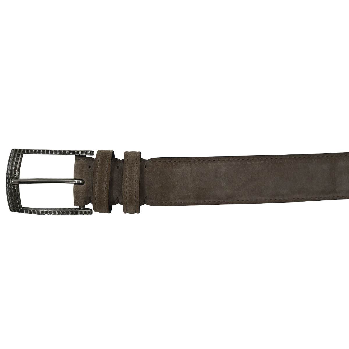 Kiton KITON Gray Leather Suede Belt Gray 001