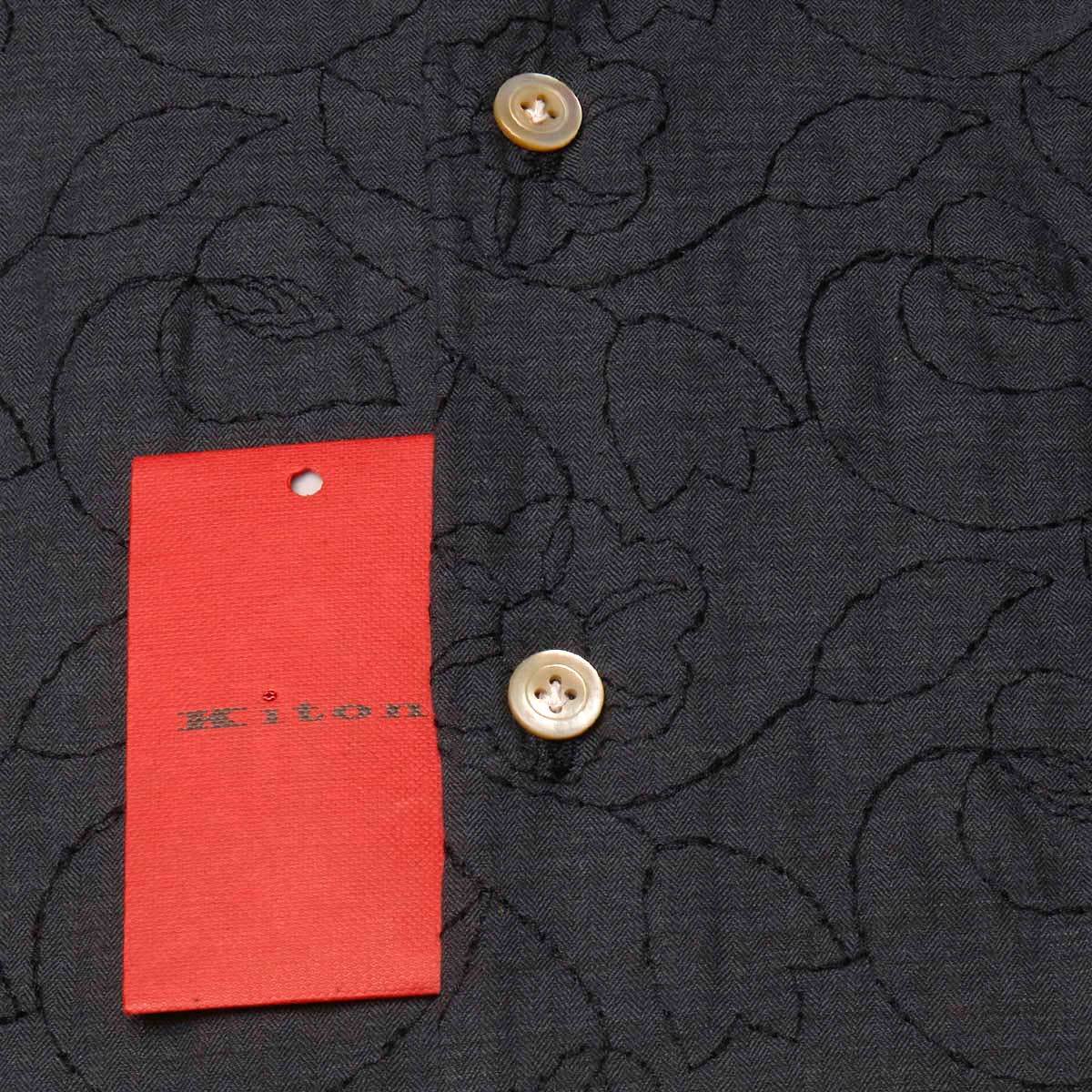 KITON Blue Cotton Shirt