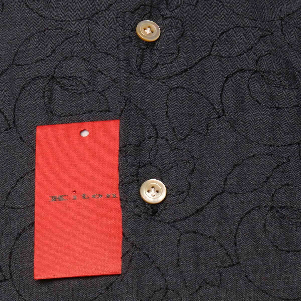 KITON Blue Cotton Shirt