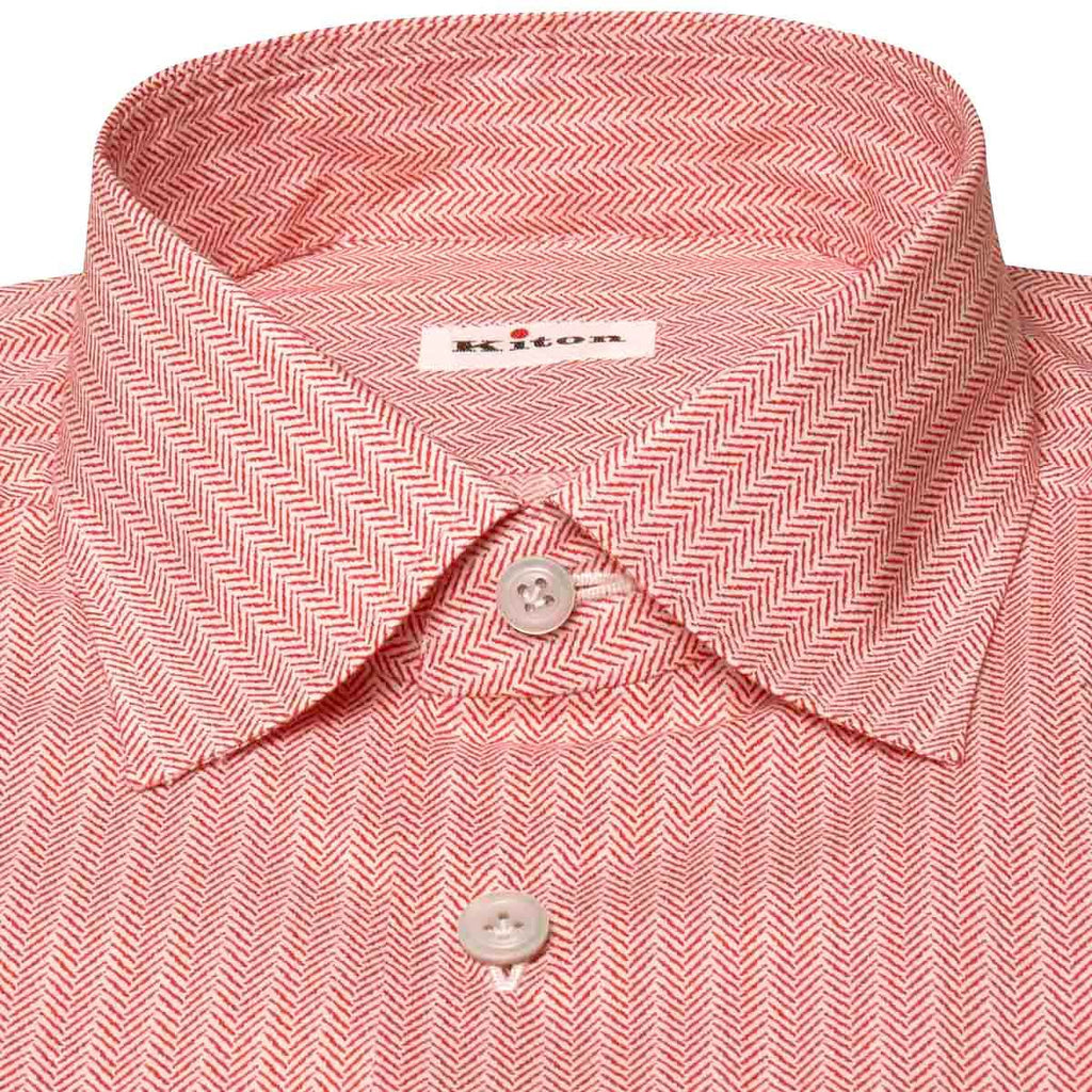 Kiton KITON Red White Cotton Shirt Red/White 001