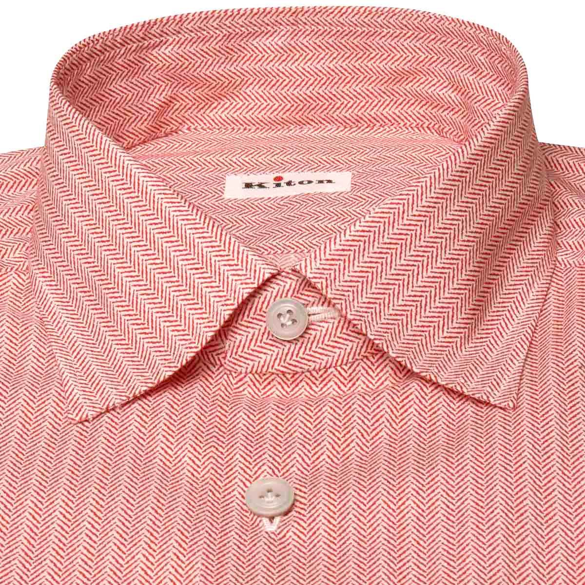 Kiton KITON Red White Cotton Shirt Red/White 001