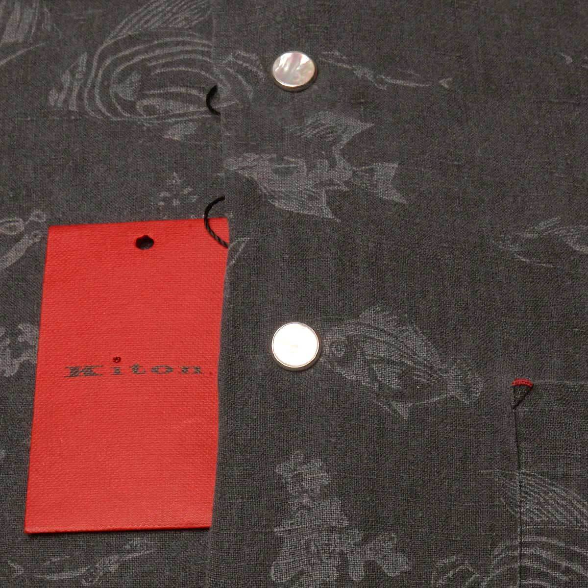 KITON Dark Gray Linen Shirt