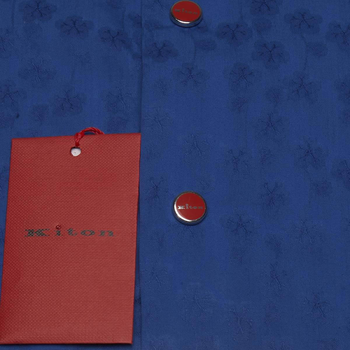 KITON Blue Cotton Shirt