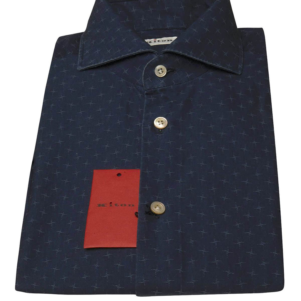 Kiton KITON Blue Cotton Shirt Blue 000