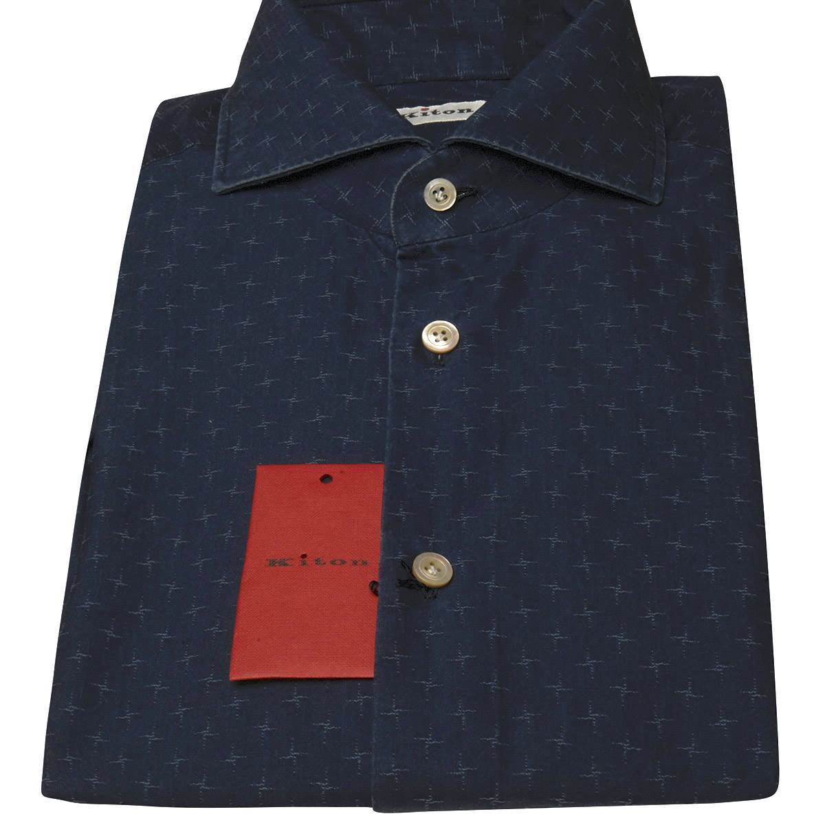 Kiton KITON Blue Cotton Shirt Blue 000