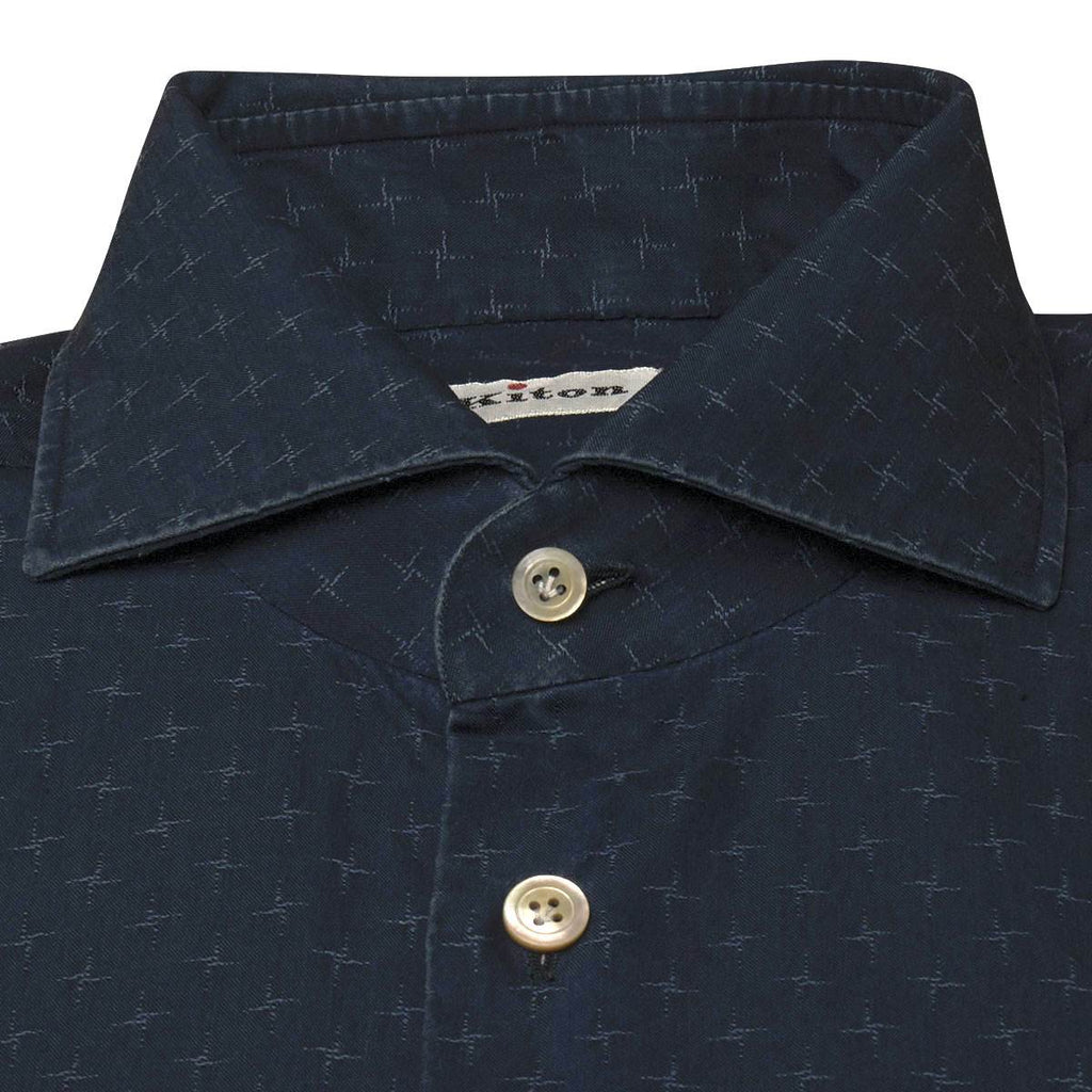 Kiton KITON Blue Cotton Shirt Blue 001