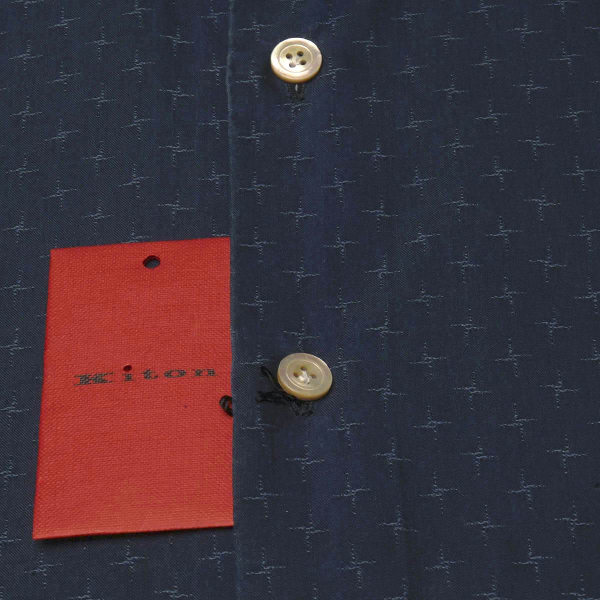 KITON Blue Cotton Shirt