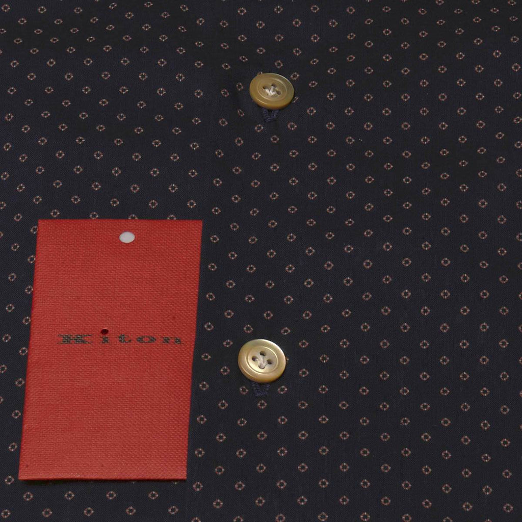 KITON Blue Cotton Shirt