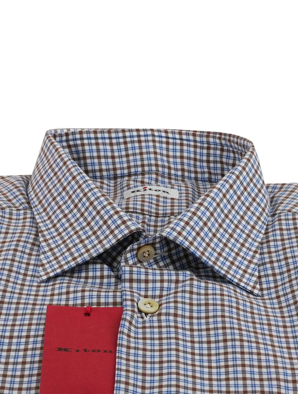 Kiton Multicolor Cotton Shirt