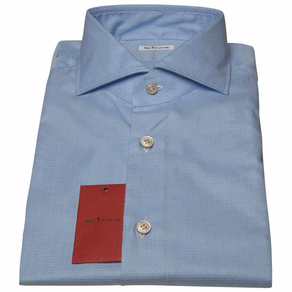 Kiton KITON Light Blue White Cotton Shirt Light Blue/White 000