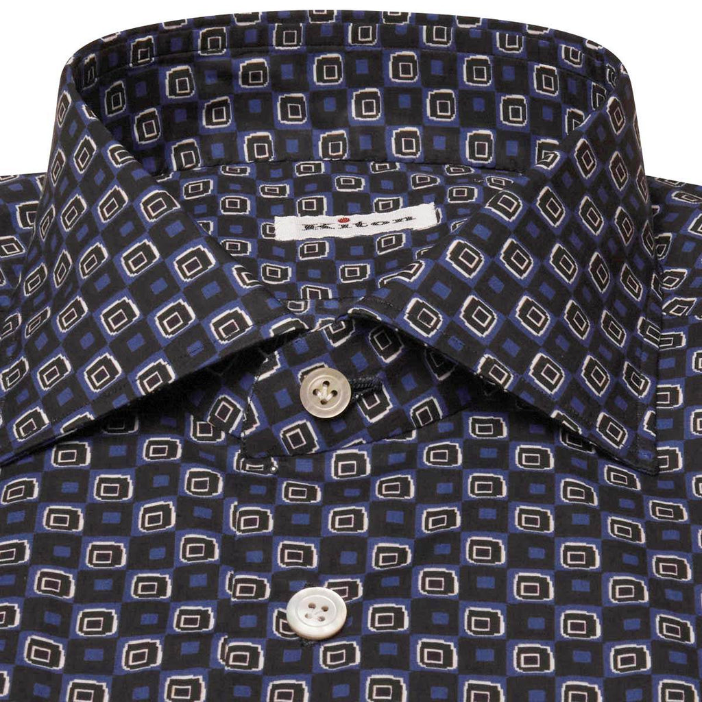 KITON Blue Cotton Shirt