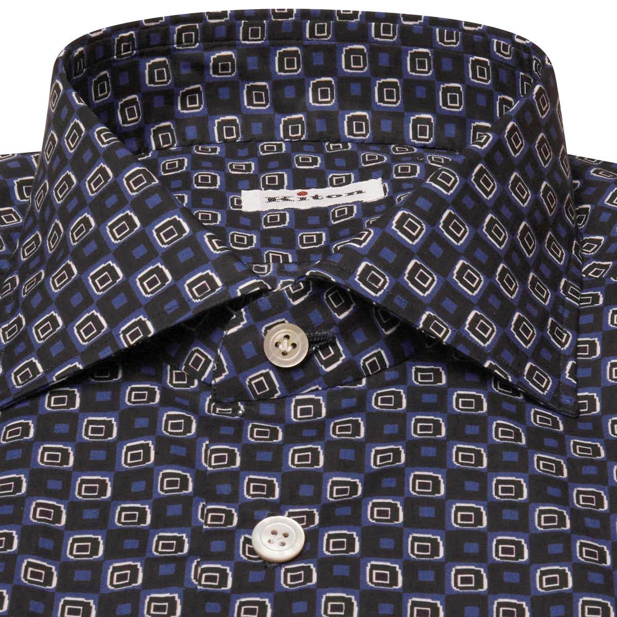 KITON Blue Cotton Shirt