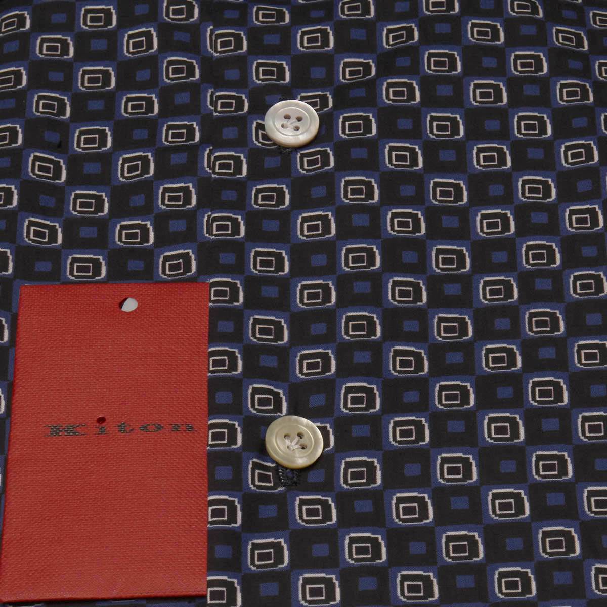 KITON Blue Cotton Shirt