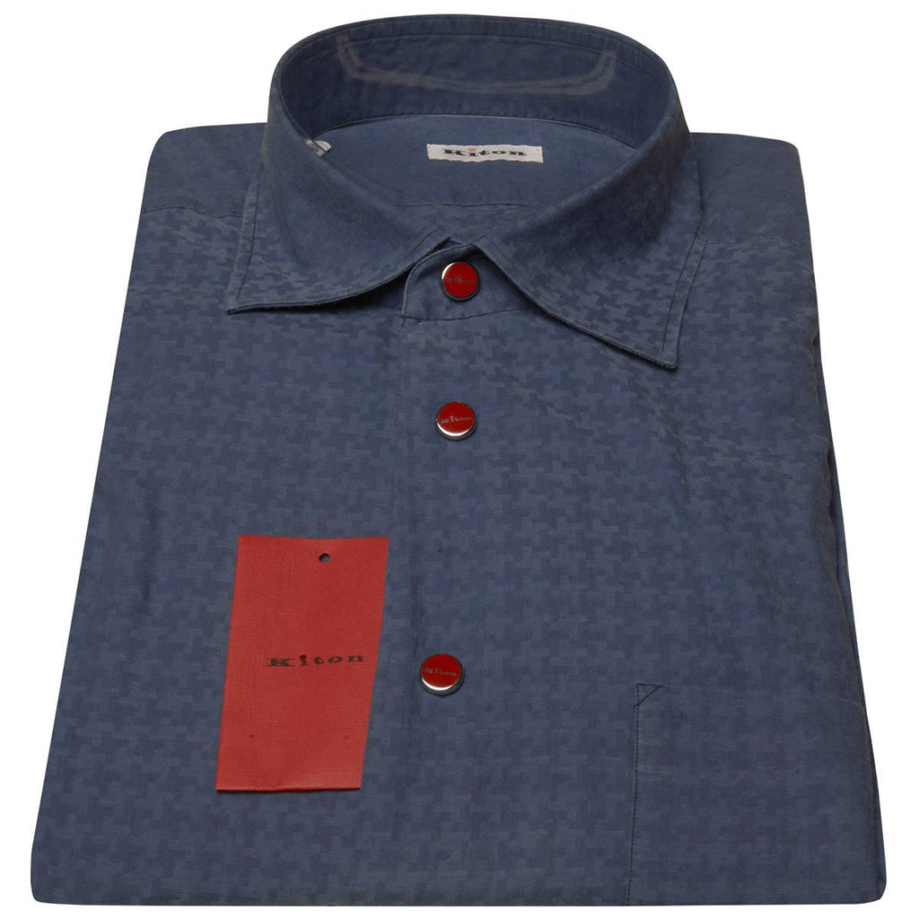 Kiton KITON Blue Cotton Shirt Blue 000