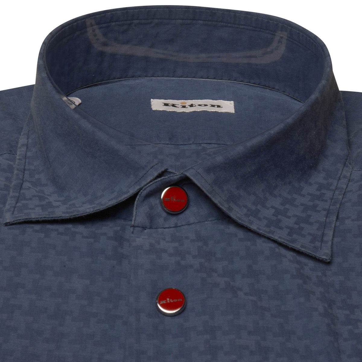 Kiton KITON Blue Cotton Shirt Blue 001