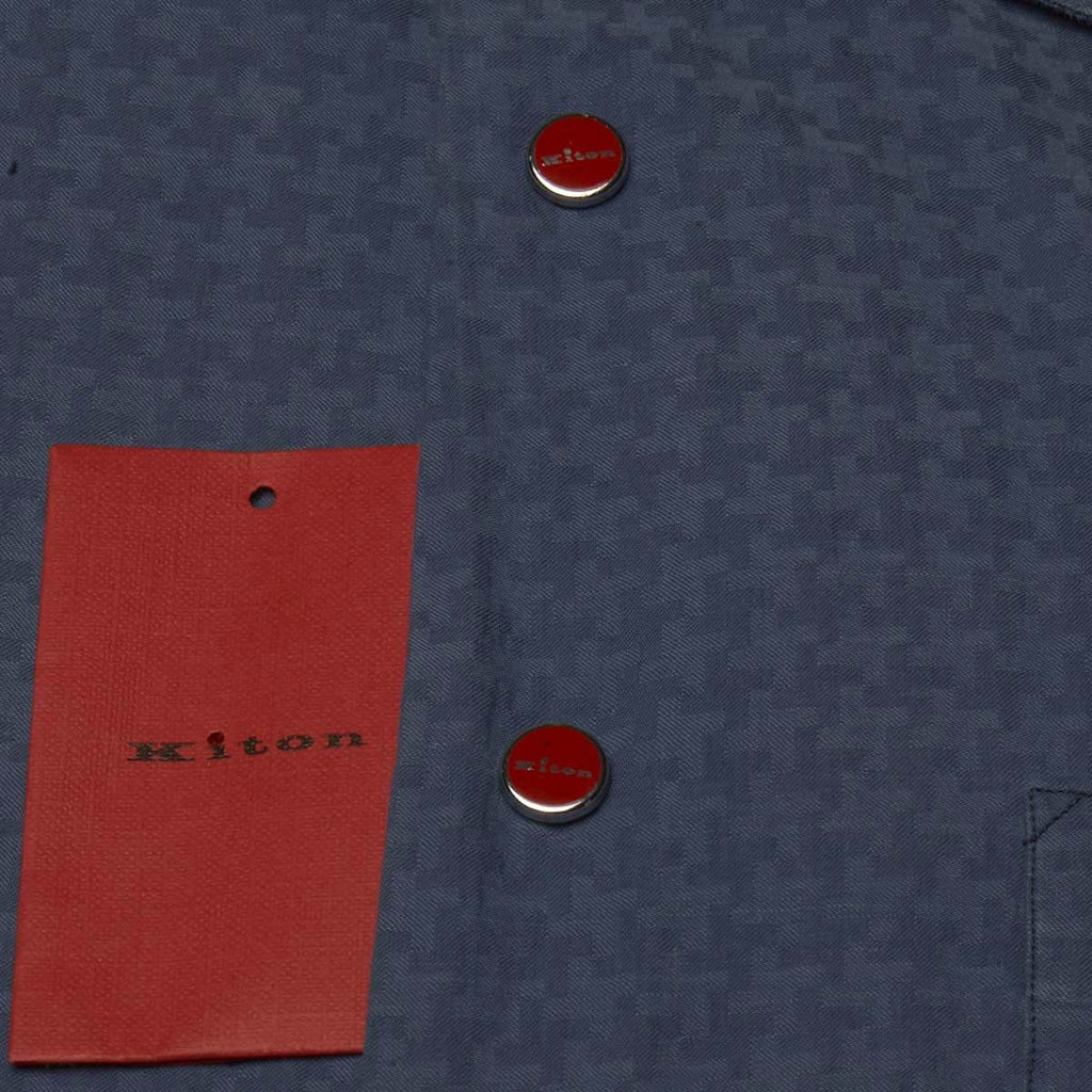 KITON Blue Cotton Shirt