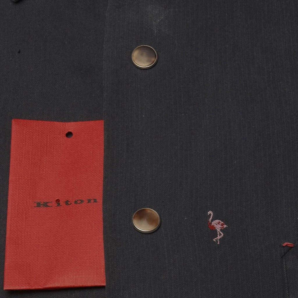 KITON Blue Cotton Shirt
