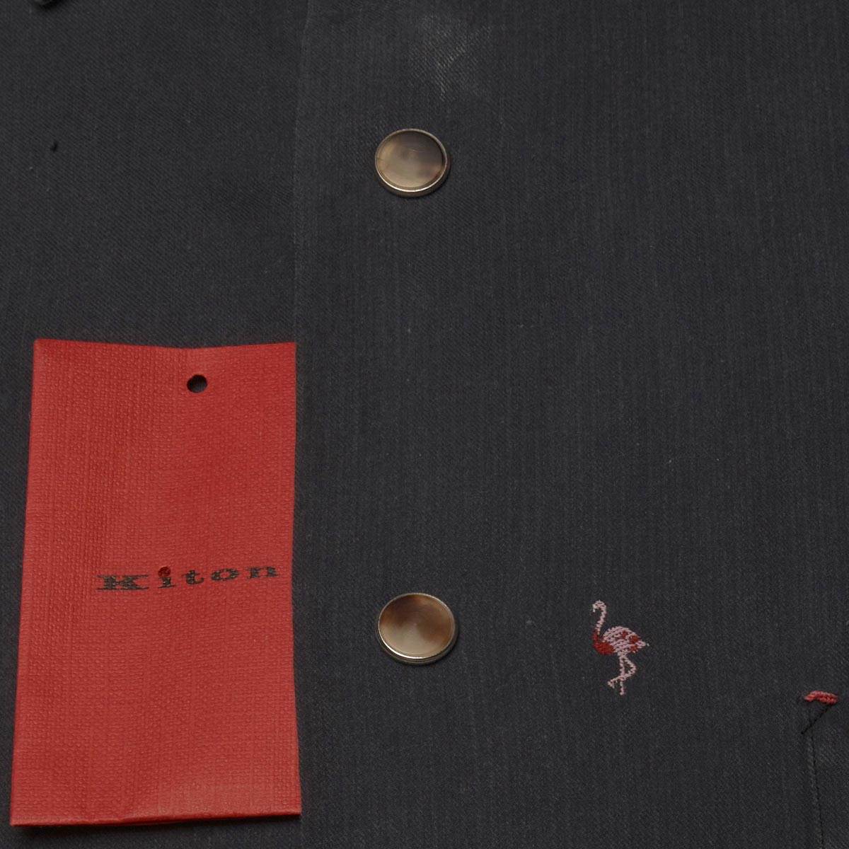 KITON Blue Cotton Shirt