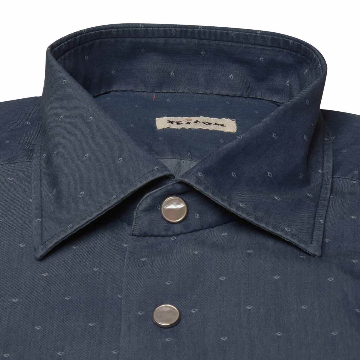 Kiton KITON Blue Cotton Shirt Blue 001