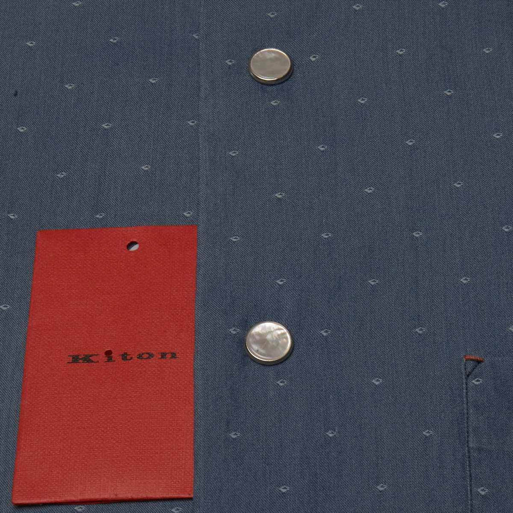 KITON Blue Cotton Shirt