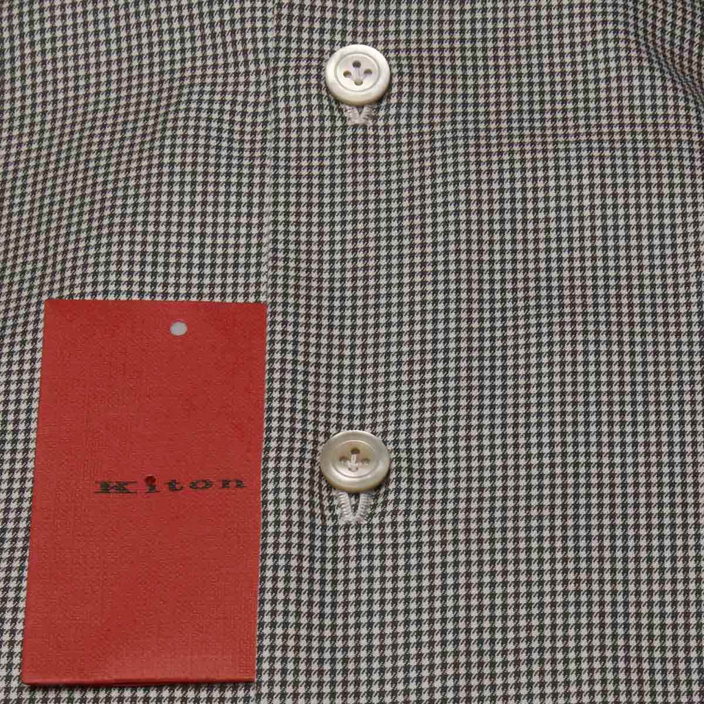 KITON Black White Cotton Shirt