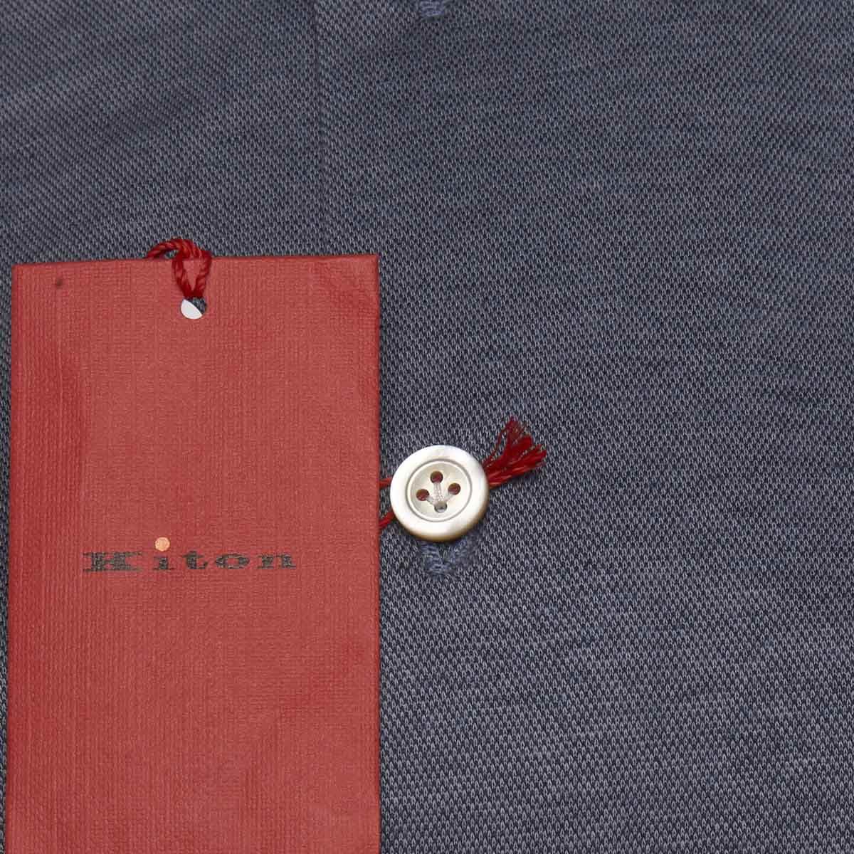 KITON Blue Cotton Shirt
