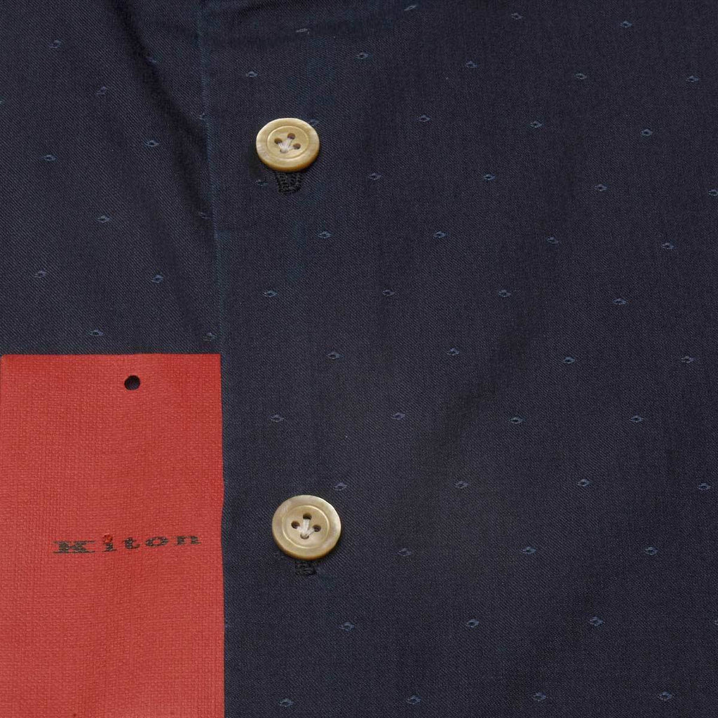 KITON Blue Cotton Shirt