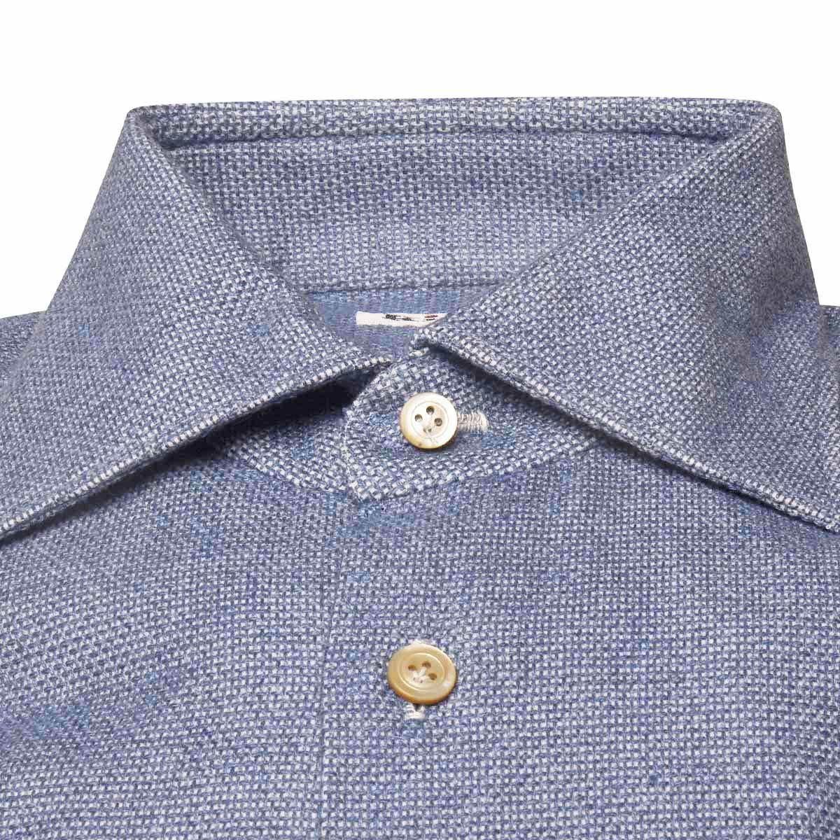 Kiton KITON Blue White Cotton Shirt Blue/White 001