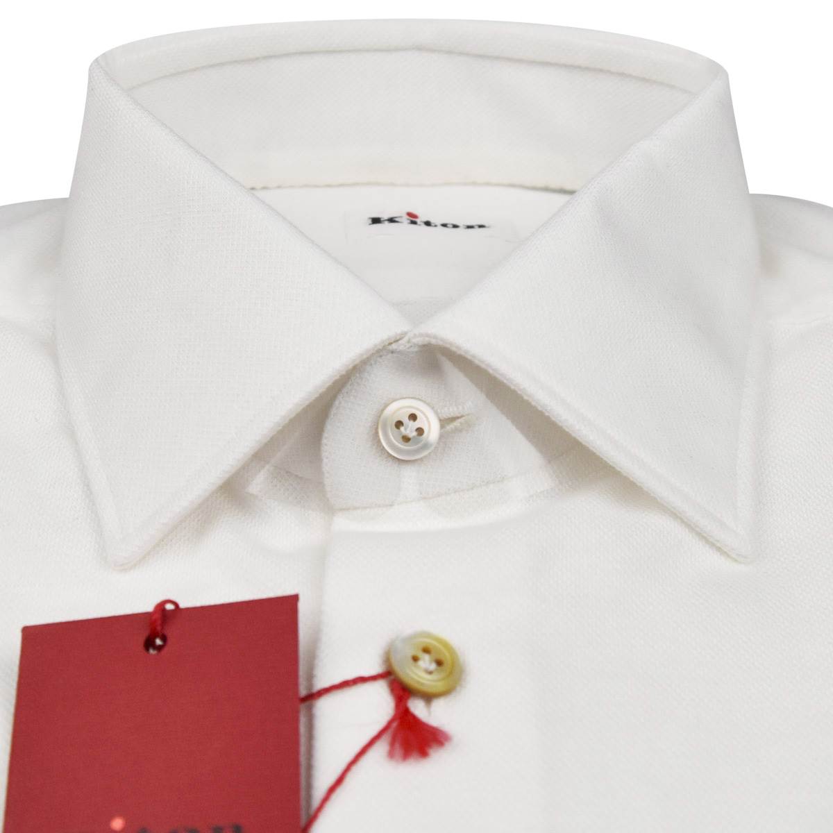 KITON White Cotton Shirt
