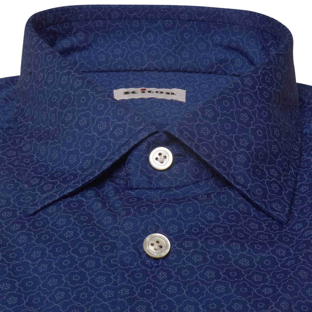 Kiton KITON Blue Cotton Shirt Blue 001