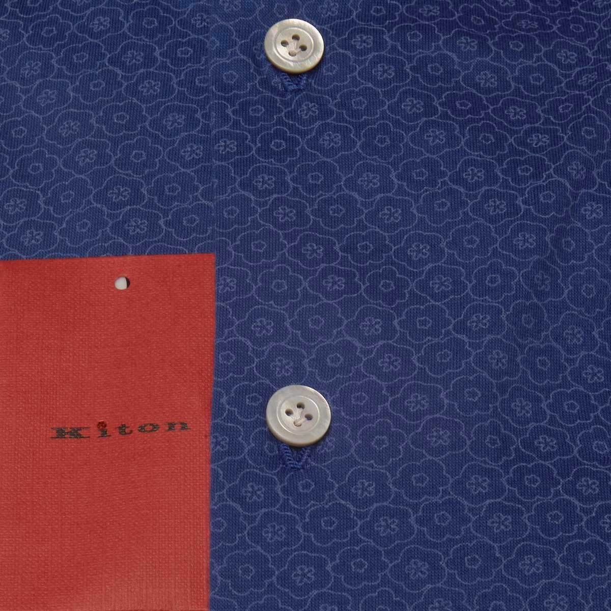 KITON Blue Cotton Shirt